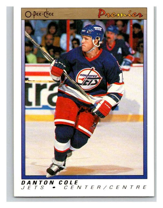 (HCW) 1990-91 OPC Premier #17 Danton Cole RC Rookie Winn Jets Mint Image 1