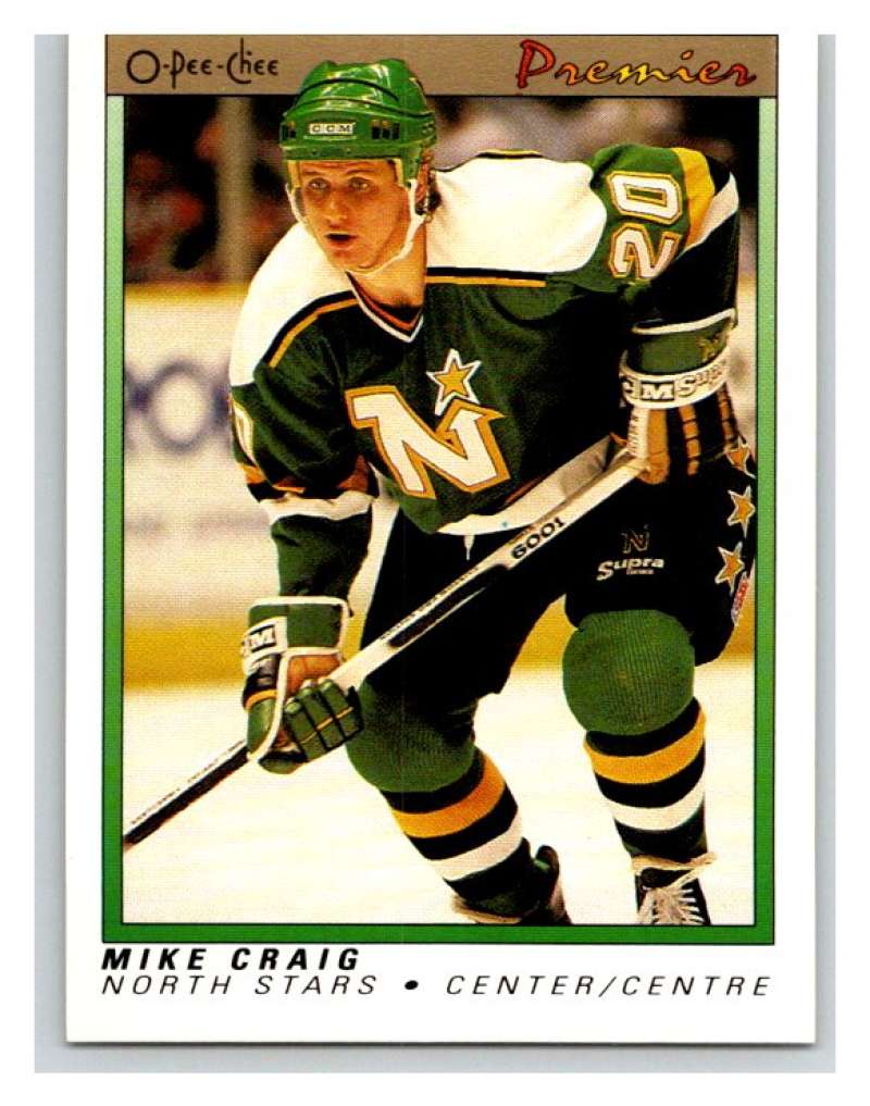 (HCW) 1990-91 OPC Premier #19 Mike Craig RC Rookie North Stars Mint Image 1