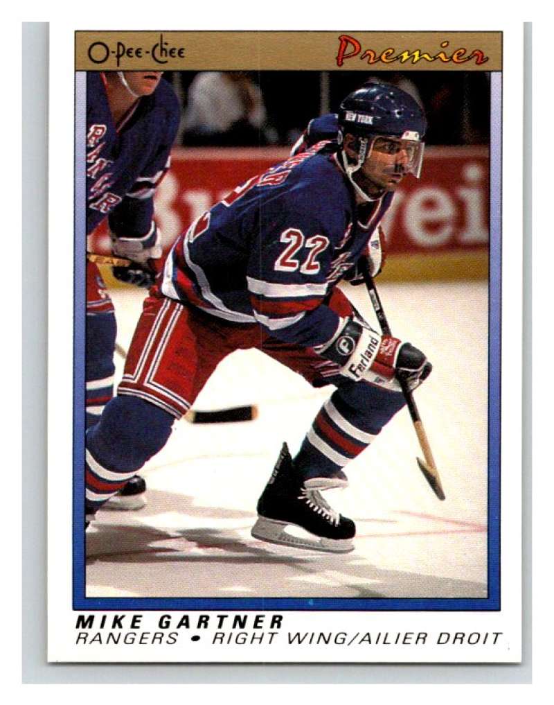 (HCW) 1990-91 OPC Premier #36 Mike Gartner Mint Image 1
