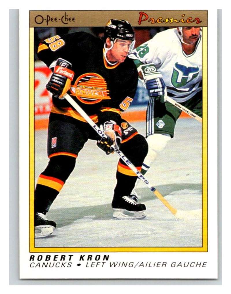 (HCW) 1990-91 OPC Premier #52 Robert Kron Canucks Mint Image 1