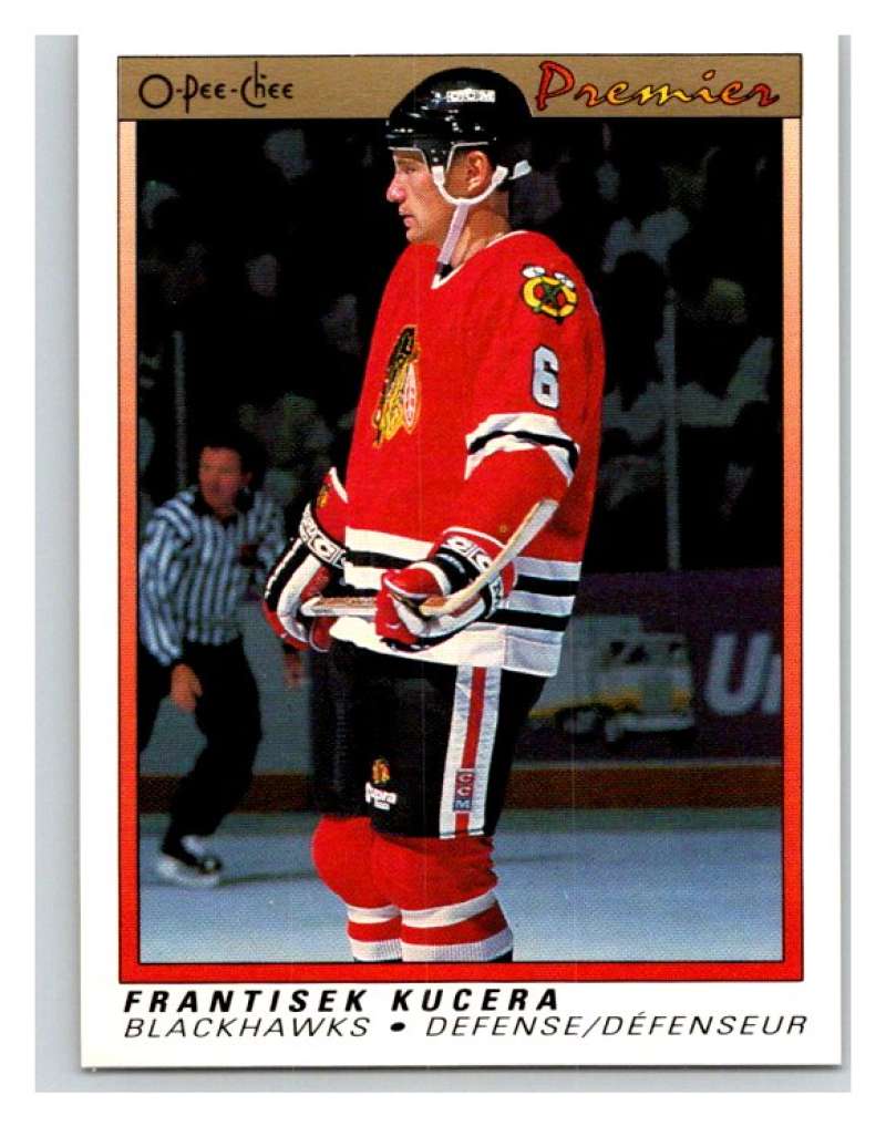 (HCW) 1990-91 OPC Premier #53 Frantisek Kucera Blackhawks Mint Image 1