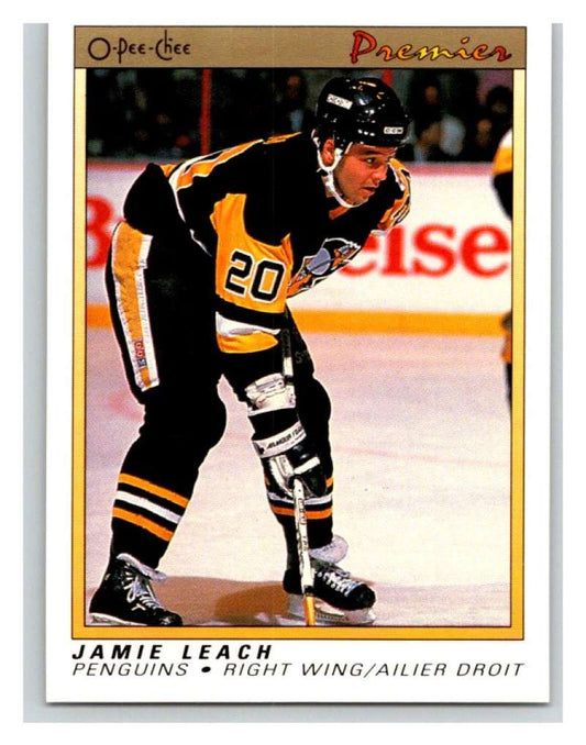 (HCW) 1990-91 OPC Premier #60 Jamie Leach Penguins Mint