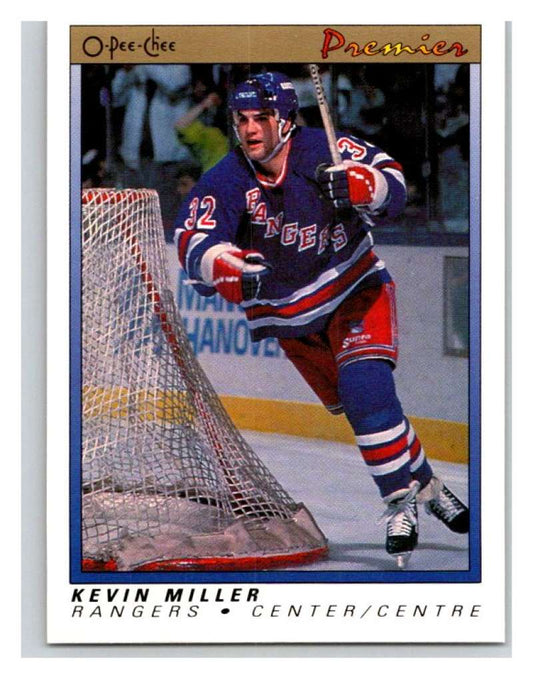 (HCW) 1990-91 OPC Premier #73 Kevin Miller RC Rookie NY Rangers Mint Image 1