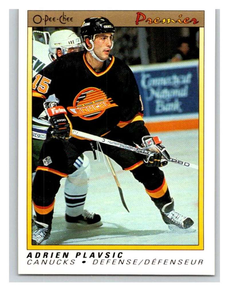 (HCW) 1990-91 OPC Premier #90 Adrien Plavsic Canucks Mint Image 1