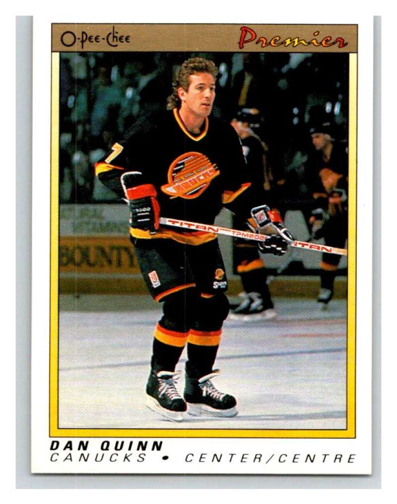 (HCW) 1990-91 OPC Premier #93 Dan Quinn Canucks Mint Image 1