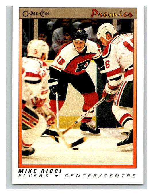 (HCW) 1990-91 OPC Premier #96 Mike Ricci RC Rookie Flyers Mint