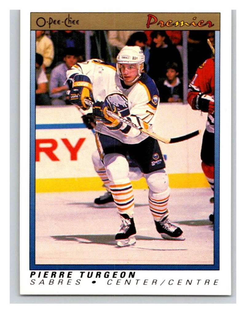 (HCW) 1990-91 OPC Premier #124 Pierre Turgeon Sabres Mint Image 1