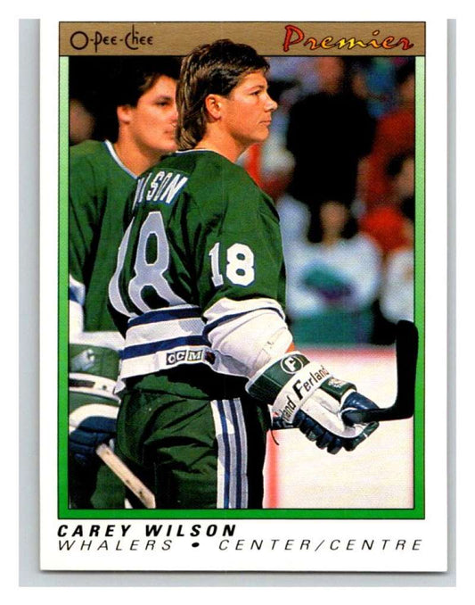 (HCW) 1990-91 OPC Premier #128 Carey Wilson Mint Image 1
