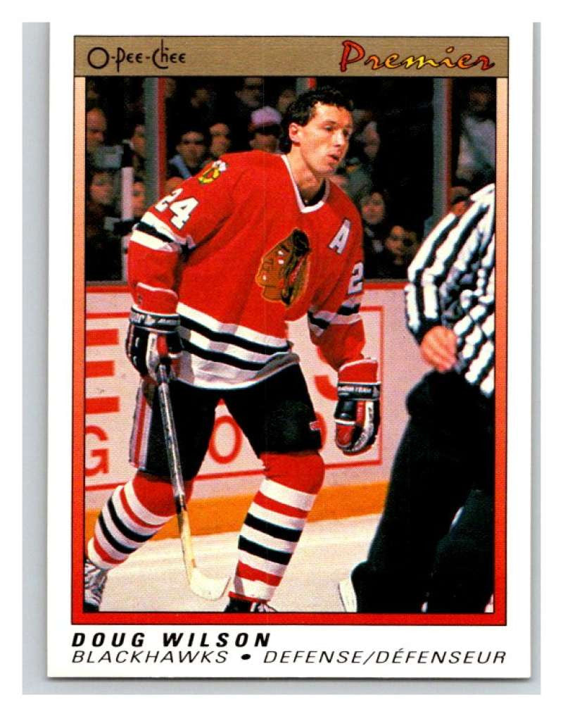 (HCW) 1990-91 OPC Premier #129 Doug Wilson Blackhawks Mint