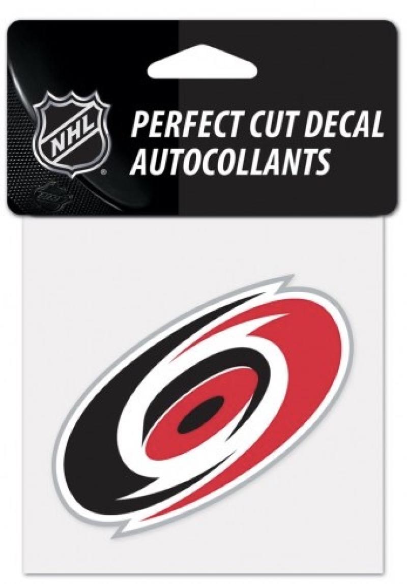 (HCW) Carolina Hurricanes Perfect Cut Color 4"x4" NHL Licensed Decal Sticker Image 1