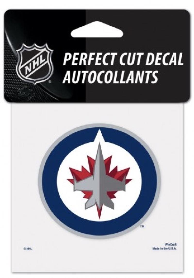 (HCW) Winnipeg Jets Perfect Cut Color 4"x4" NHL Licensed Decal Sticker Image 1