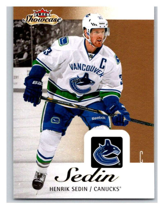 2013-14 Upper Deck Fleer Showcase #94 Henrik Sedin Canucks NHL Mint