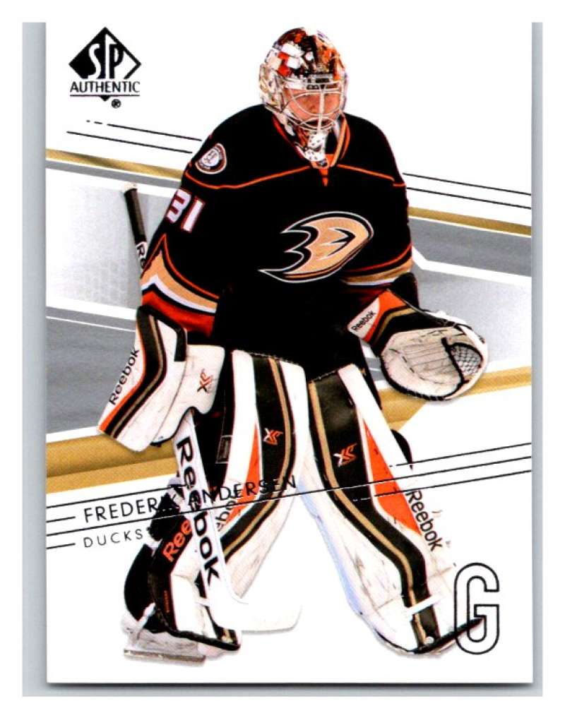 2014-15 Upper Deck SP Authentic #44 Frederik Andersen Ducks NHL Mint Image 1