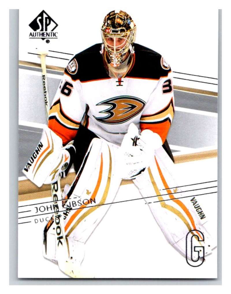 2014-15 Upper Deck SP Authentic #49 John Gibson Ducks NHL Mint Image 1