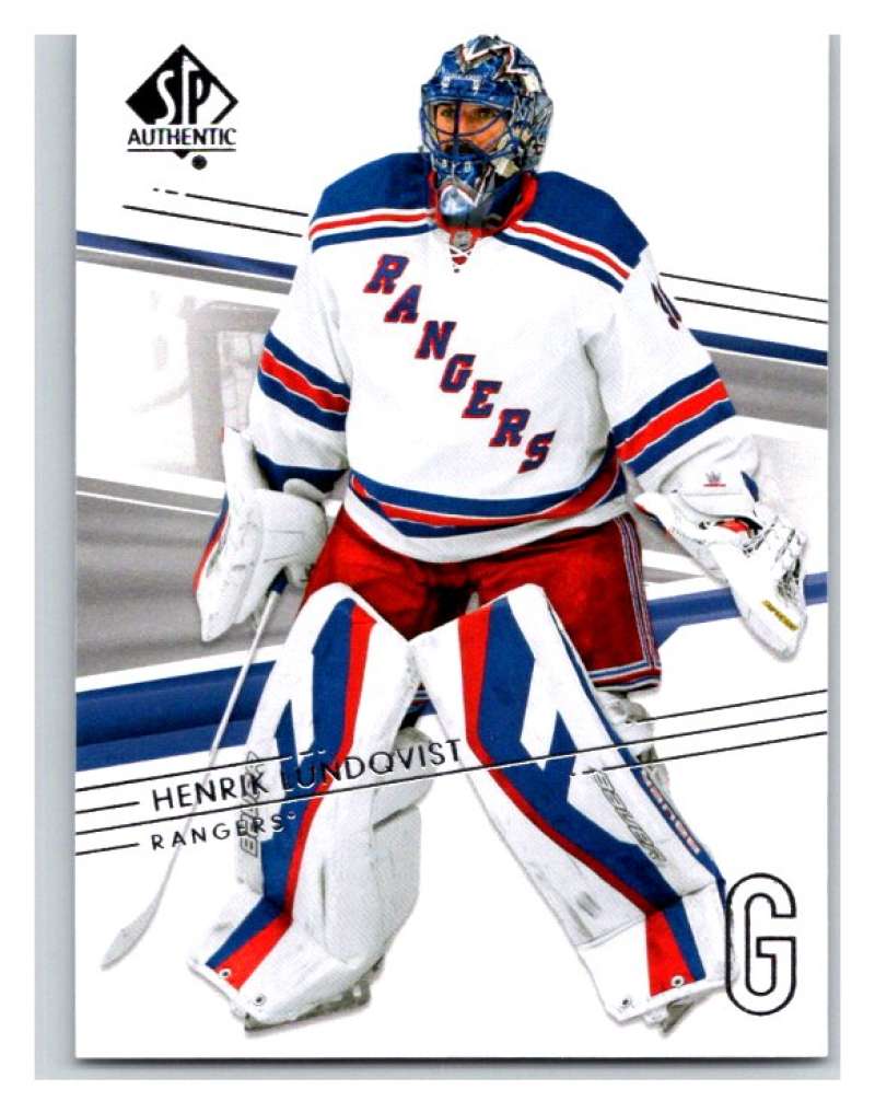 2014-15 Upper Deck SP Authentic #93 Henrik Lundqvist NY Rangers NHL Mint Image 1