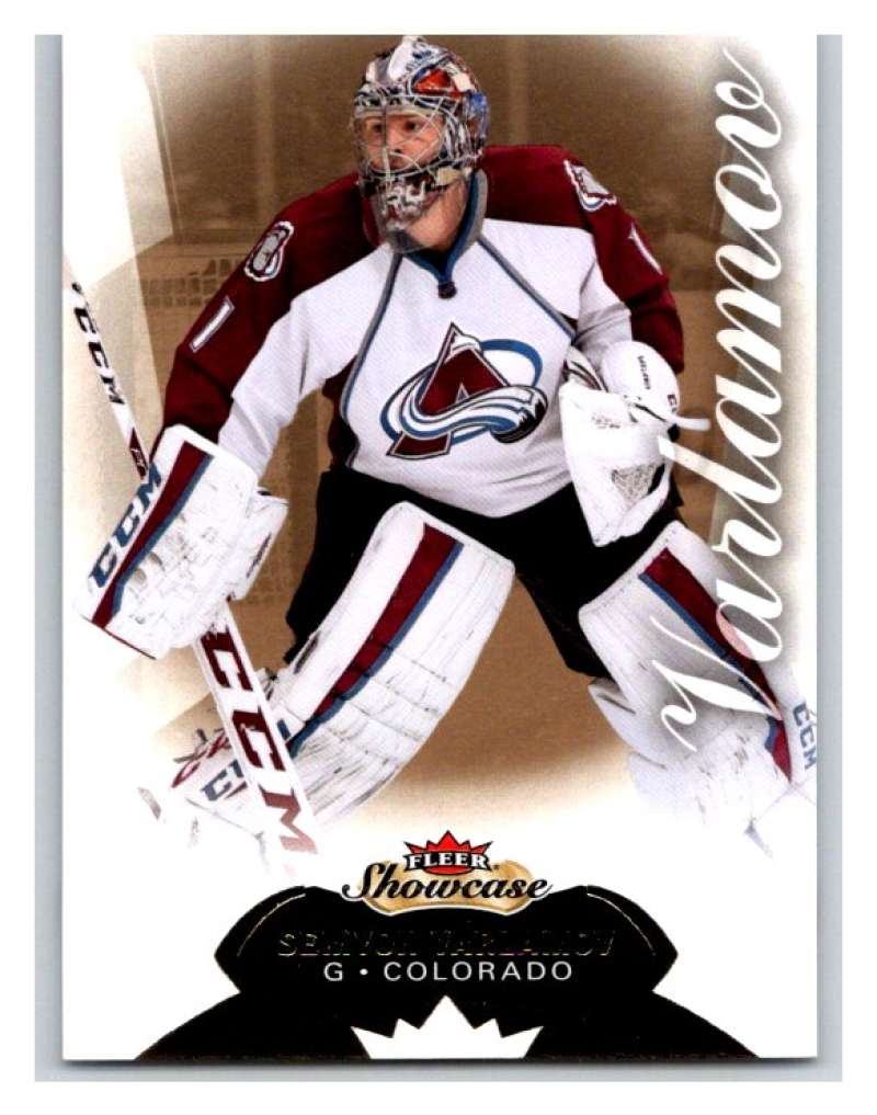 2014-15 Upper Deck Fleer Showcase #40 Semyon Varlamov Avalanche NHL Mint Image 1