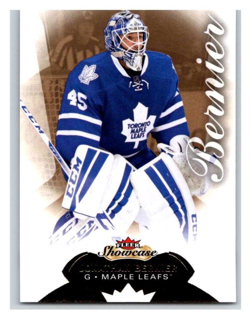2014-15 Upper Deck Fleer Showcase #60 Jonathan Bernier Leafs NHL Mint Image 1
