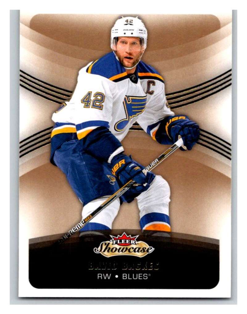 2015-16 Fleer Showcase #68 David Backes Blues NHL Mint Image 1