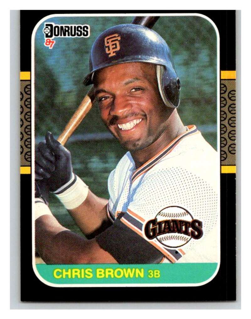 1987 Donruss #80 Chris Brown Giants MLB Mint Baseball Image 1