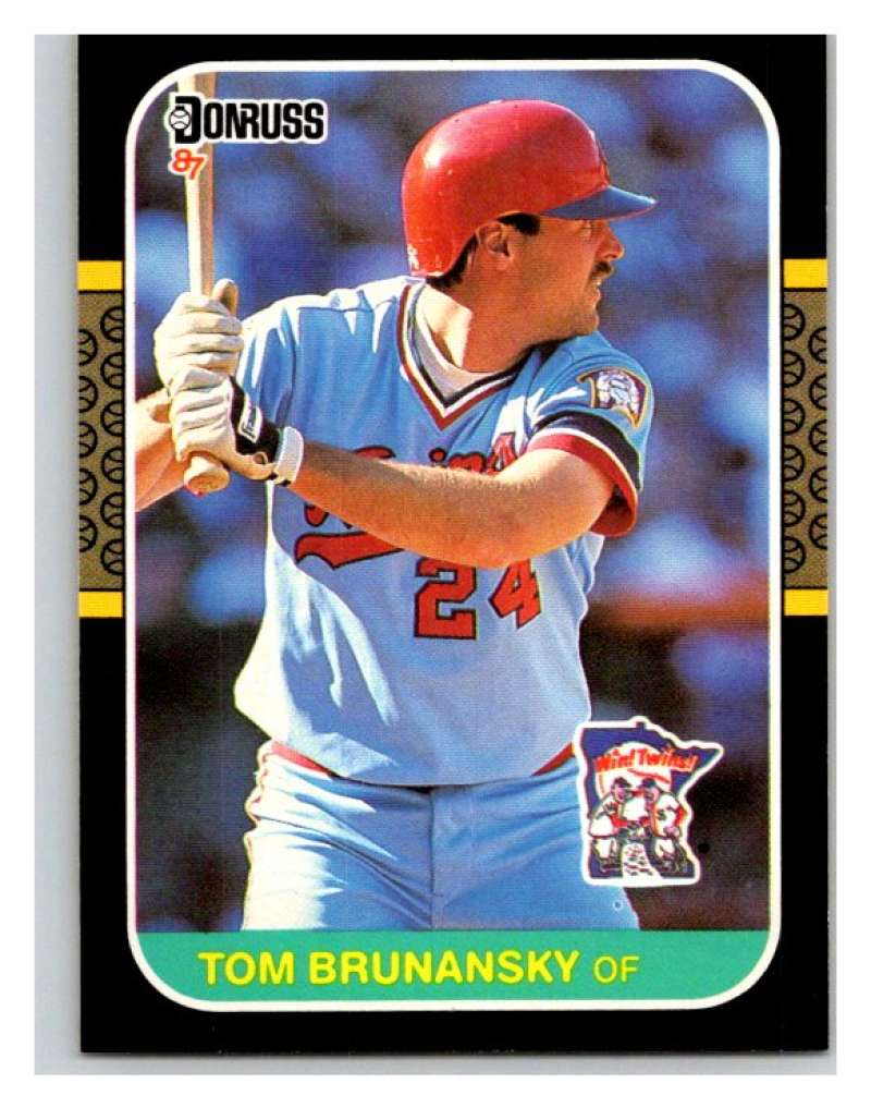 1987 Donruss #194 Tom Brunansky Twins MLB Mint Baseball Image 1