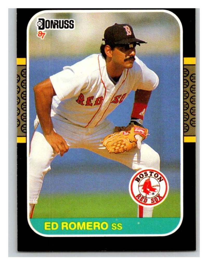 1987 Donruss #606 Ed Romero Red Sox MLB Mint Baseball Image 1