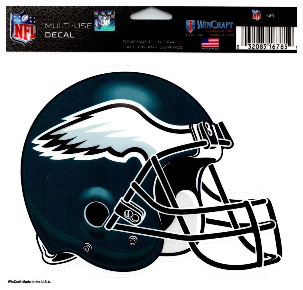 (HCW) Philadelphia Eagles Multi-Use Helmet Coloured Decal Sticker 5"x6" NFL Image 1