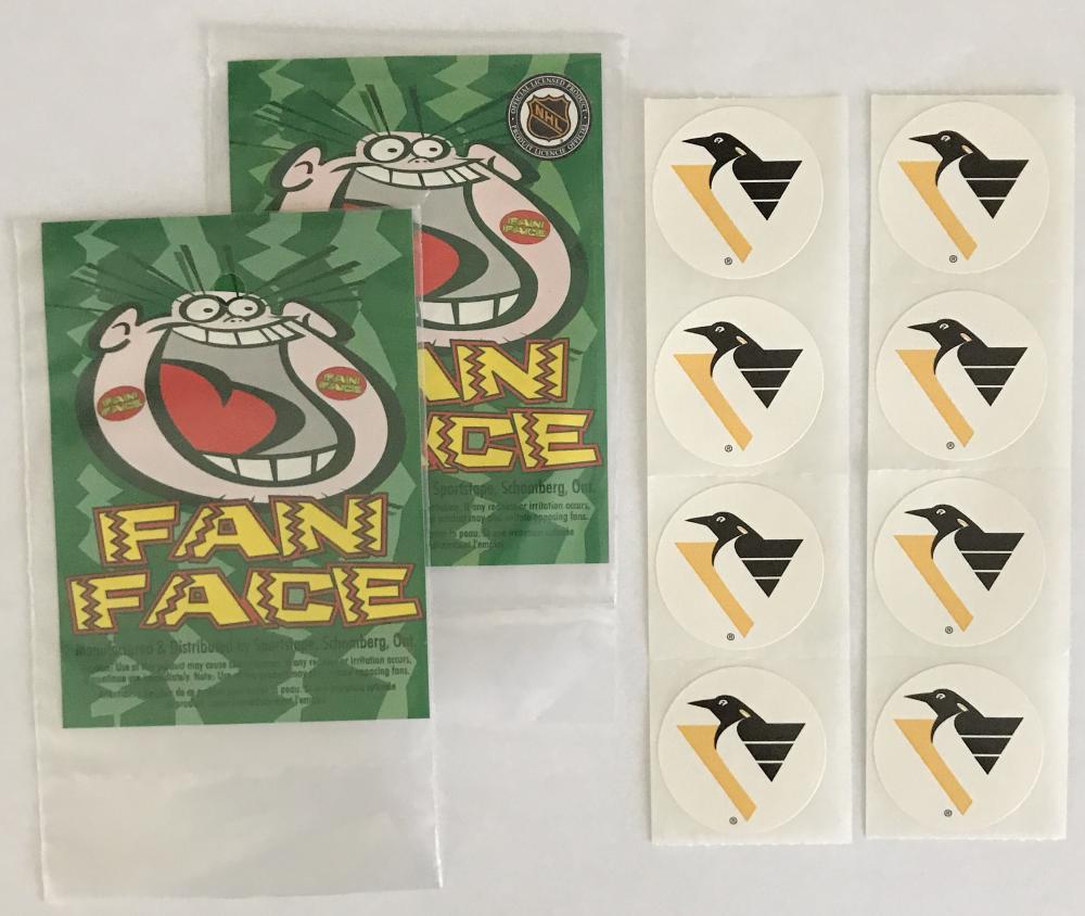(HCW) 2 Packs of Pittsburgh Penguins 1.25" Logo Stickers - 4/Pack = 8 Total Image 1
