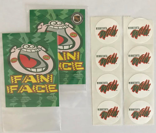 (HCW) 2 Packs of Minnesota Wild 1.25" Logo Stickers - 4/Pack = 8 Total Image 1