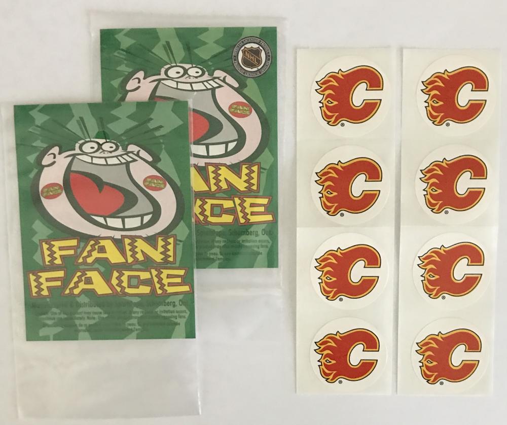 (HCW) 2 Packs of Calgary Flames 1.25" Logo Stickers - 4/Pack = 8 Total Image 1