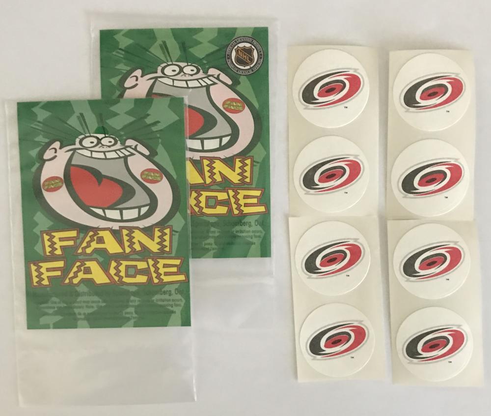 (HCW) 2 Packs of Carolina Hurricanes 1.25" Logo Stickers - 4/Pack = 8 Total Image 1