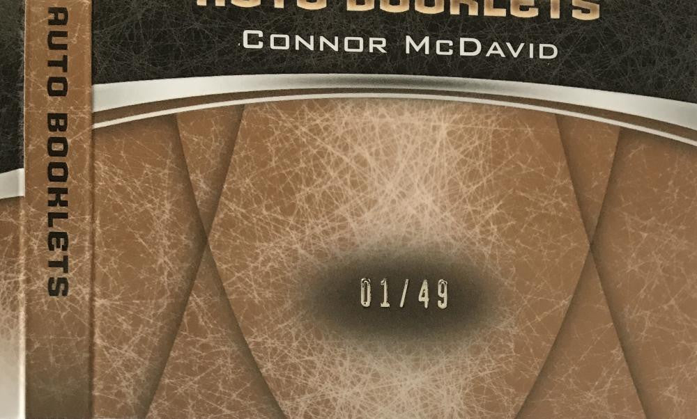 (HCW) 2015-16 UD Ultimate Collection Connor McDavid 1/49 Rookie Auto Booklet