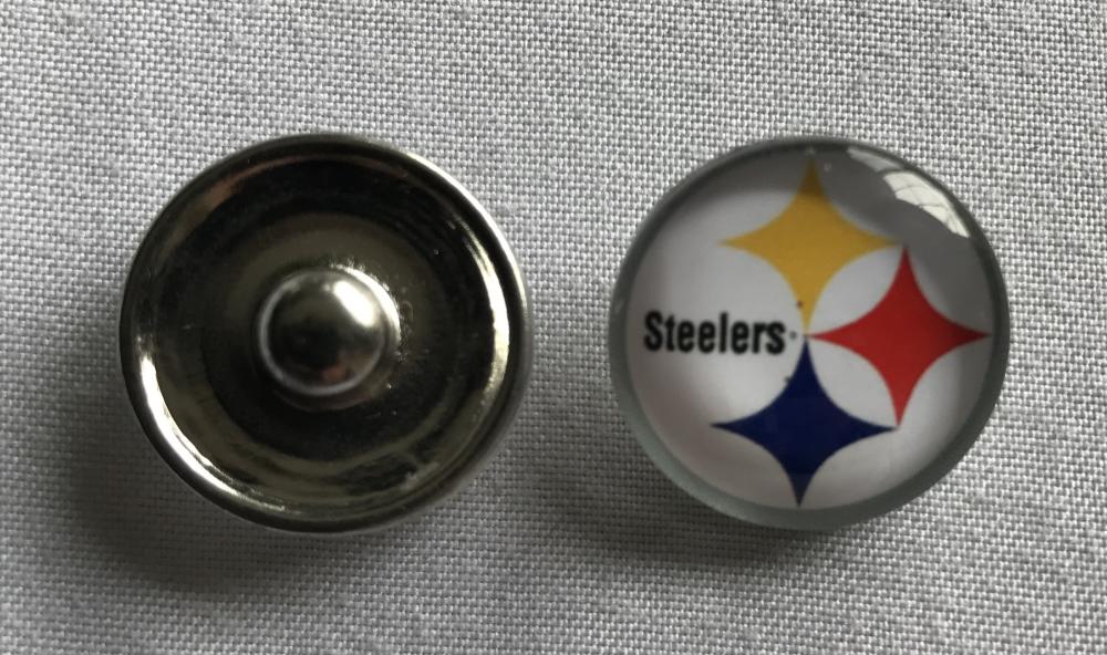 (HCW) Pittsburgh Steelers NFL Snap Ginger Button Jewelry for Jackets, Bracelets