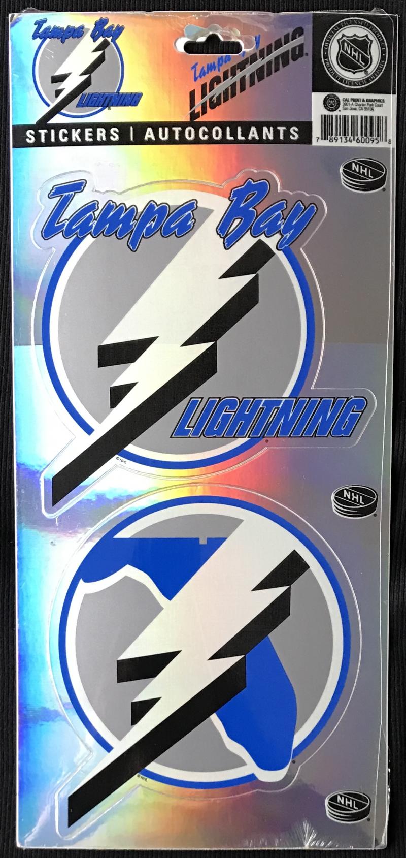 (HCW) Tampa Bay Lightning 6"x13" Large NHL Hockey Licensed Logo Sticker Sheet Image 1