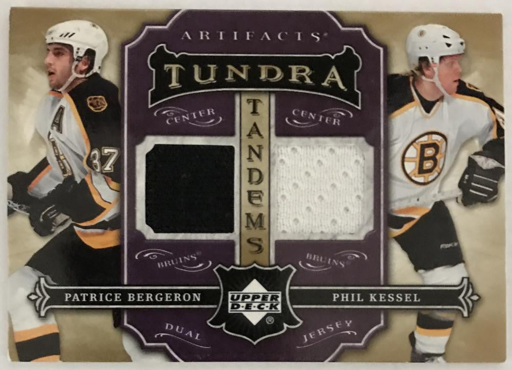 2007-08 UD Artifacts Tundra Tandems Metallic Purple Bergeron/Kessel 02987