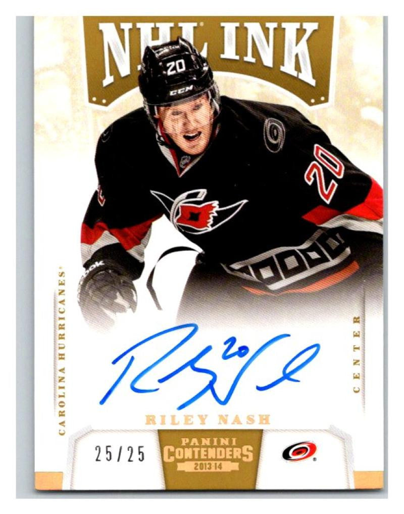 2013-14 Contenders NHL Ink Gold Riley Nash Hockey NHL Auto 25/25 03002