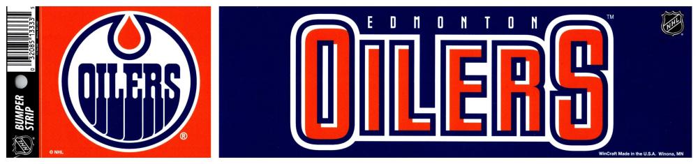 Edmonton Oilers orange 3" x 12" Bumper Strip Sticker Decal