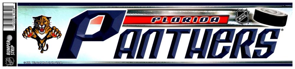 (HCW) Florida Panthers 3" x 12" Bumper Strip NHL Sticker Decal Image 1