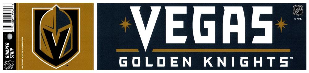 Vegas Golden Knights 3" x 12" Bumper Strip Sticker Decal