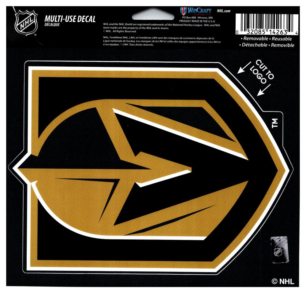 (HCW) Vegas Golden Knights Multi-Use Coloured Decal Sticker 5"x6" NHL Licensed Image 1