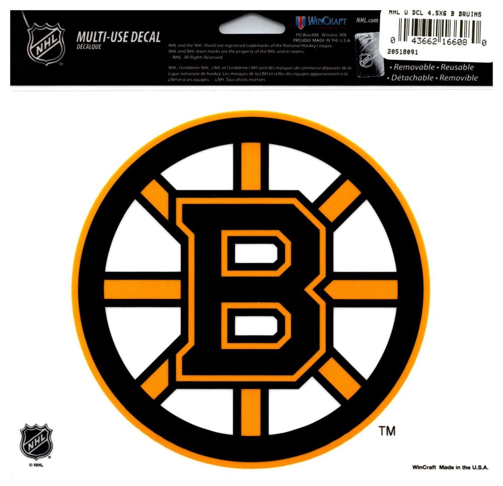 Boston Bruins Multi-Use Coloured Decal Sticker 5"x6" Licensed