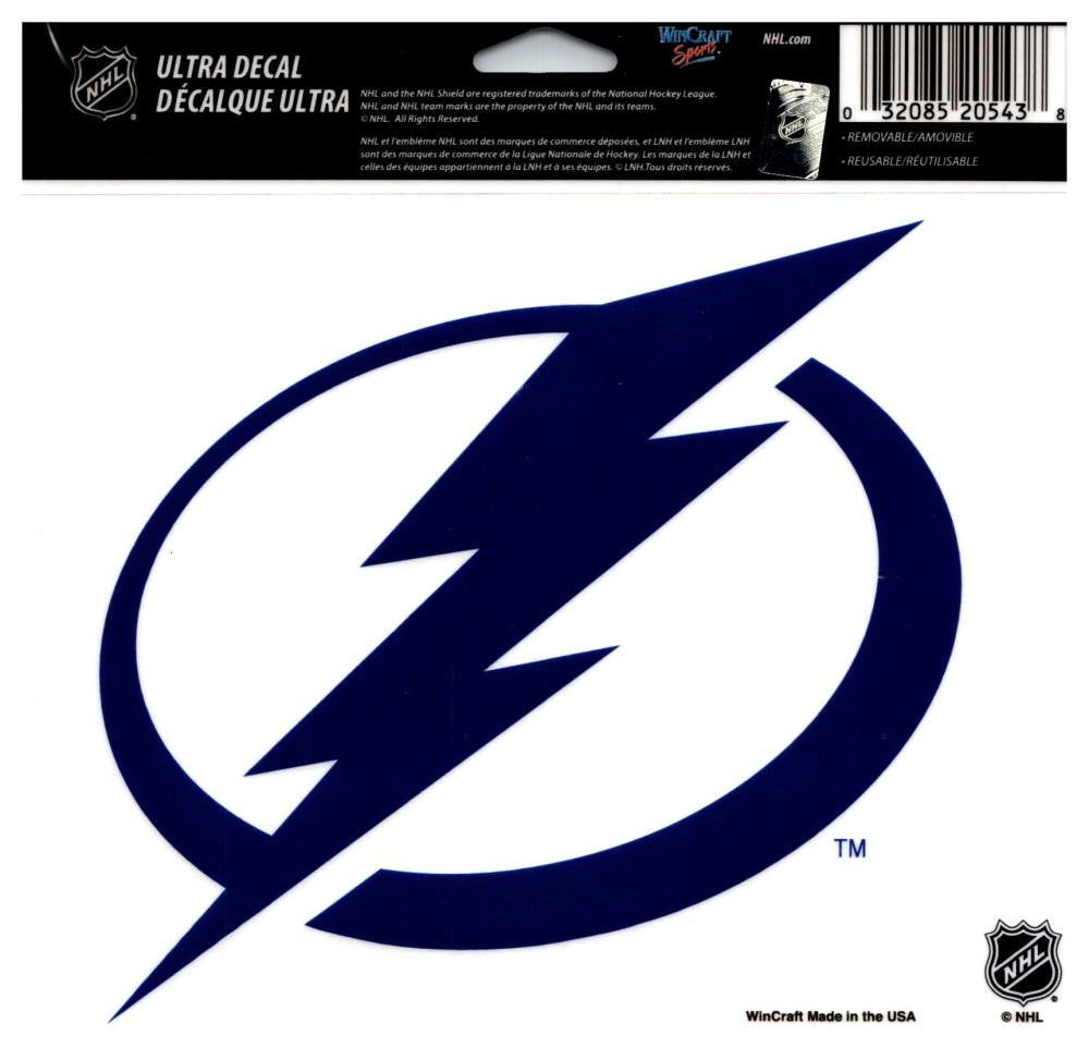 Tampa Bay Lightning Multi-Use Coloured Decal Sticker 5"x6" Licensed