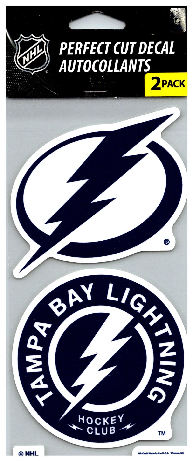 (HCW) Tampa Bay Lightning Perfect Cut 4"x4" Decal Sticker Pack of 2 Image 1