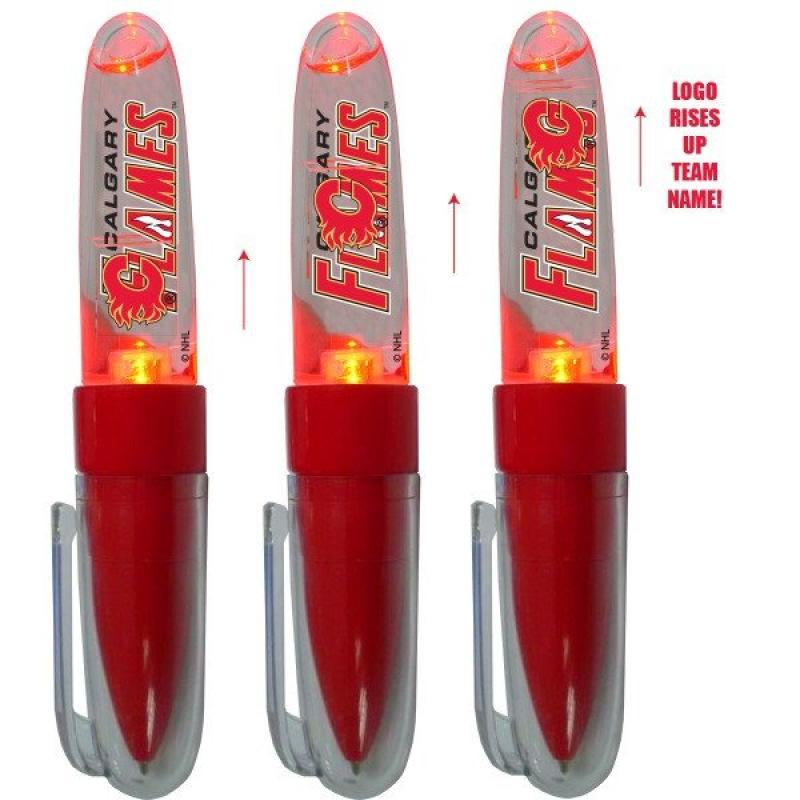 HCW) Calgary Flames NHL LED Elevator Pen - Moving Logo & Light Image 1