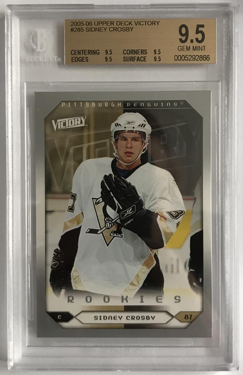 (HCW) 2005-06 Upper Deck Victory #285 Sidney Crosby Beckett 9.5 RC Rookie