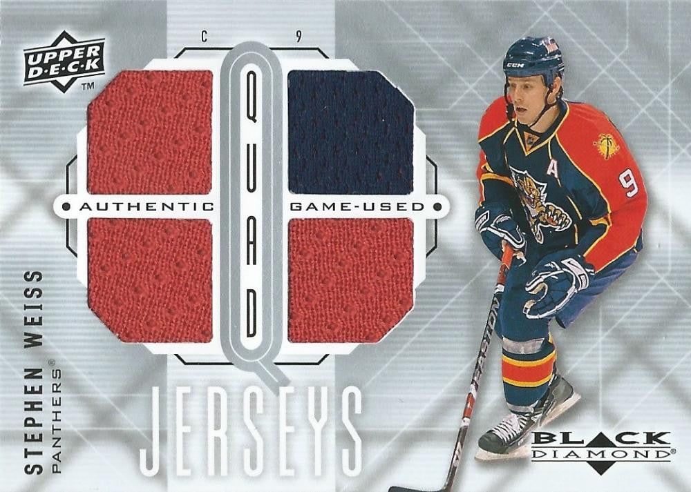2009-10 Upper Deck Black Diamond Jerseys Quad #QJWE Stephen Weiss 03009