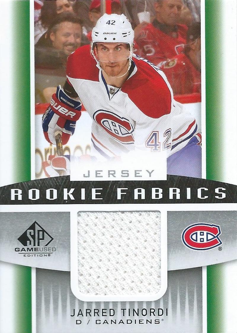 2013-14 Upper Deck SP Game Used Rookie Fabrics #RF-JT Jarred Tinordi 03030 Image 1