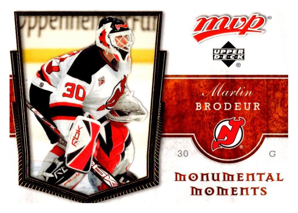 (HCW) 2007-08 Upper Deck MVP Monumental Moments #MM4 Martin Brodeur 03048 Image 1