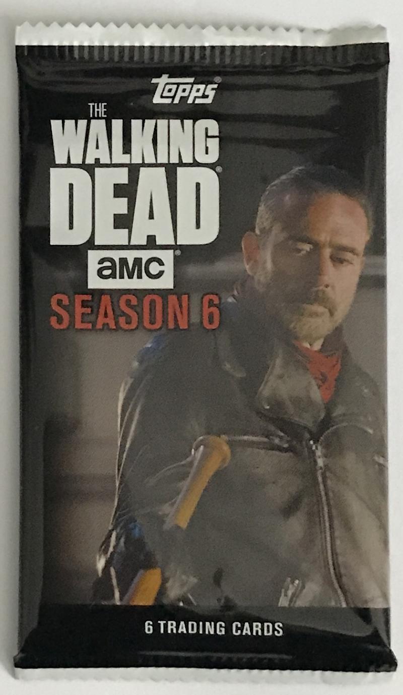 (HCW) 2017 Topps The Walking Dead Season 6 Negan AMC - 6 Card Sealed Pack Image 1