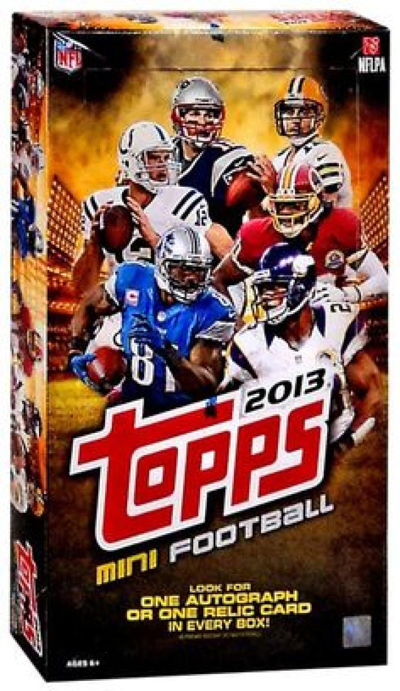 2013 Topps Mini Cards Football Hobby Box - 1 Auto/1 Memorabilia box.