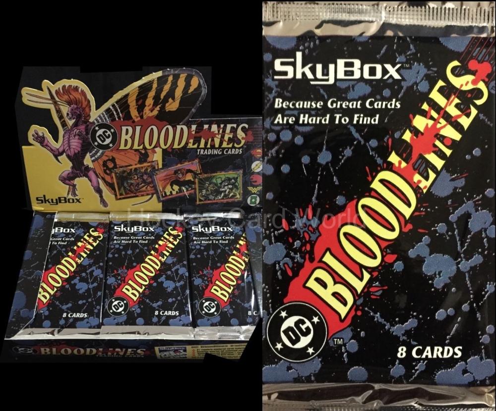 1992 Skybox DC Comics Bloodlines Trading Card Pack - Heroes, Villains Image 1